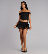 Flirt On Repeat Lace Mini Skort