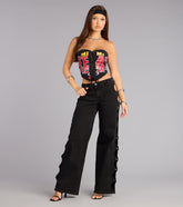 Main Character Mid-Rise Cutout Jeans