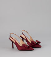 Sweet Step Bow Detail Slingback Pumps