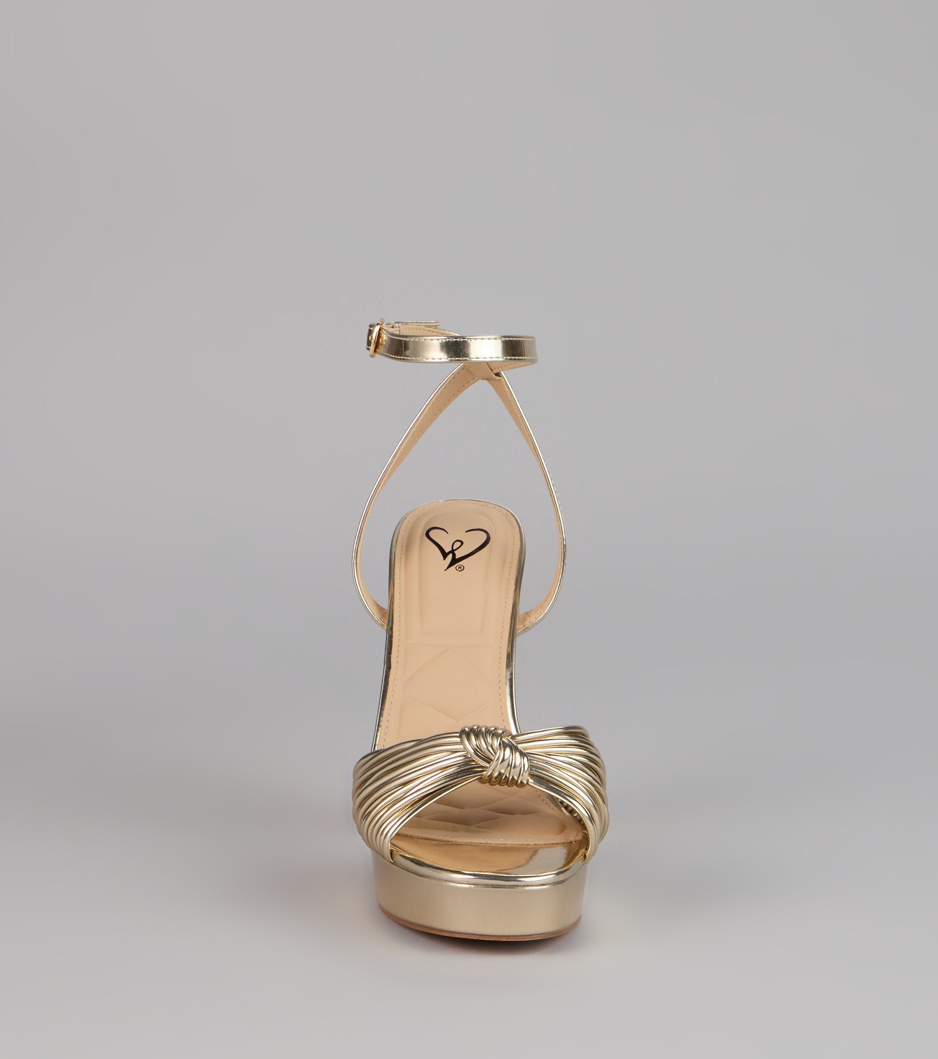 Extra Shine Chrome Platform Block Heels