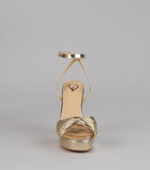 Extra Shine Chrome Platform Block Heels